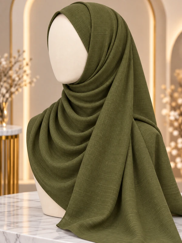 Olive Green Premium Turkish Hijab